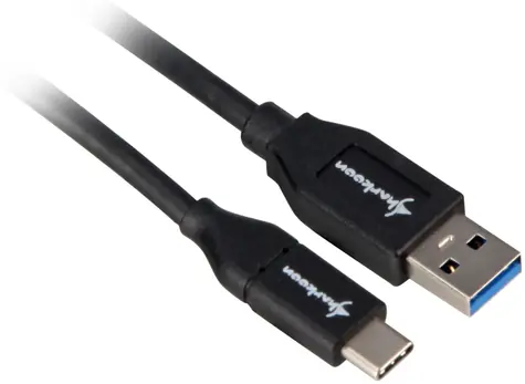 Sharkoon USB 3.2 Gen 2 A-C černá / Kabel / USB-A - USB-C / 10 Gbit/s / 0,5 m