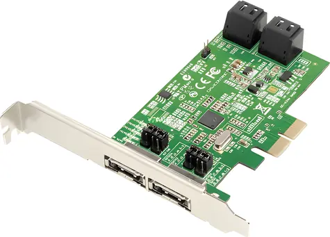Dawicontrol DC-624e R2 / Řadič / PCIe x2 / 4x SATA III / 2x eSATA / RAID 0,1,5,10,JBOD
