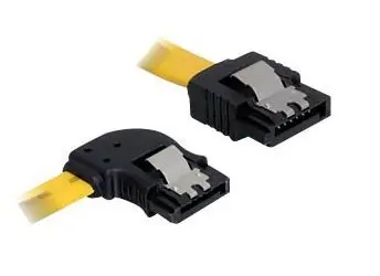 Delock SATA 82492 žlutá / SATA kabel / pravoúhlý a rovný konektor / SATA II 3 Gb/s / 30 cm