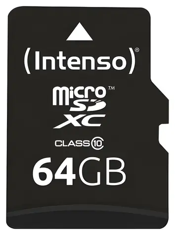 Intenso microSDXC 64GB / Paměťová karta / Class 10 / čtení 25 MB/s / SD adaptér