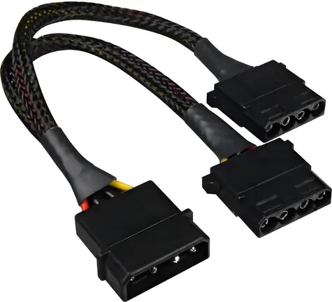Sharkoon černá / Napájecí kabel / Y / 1x Molex (M) - 2x Molex (F) / 15 cm