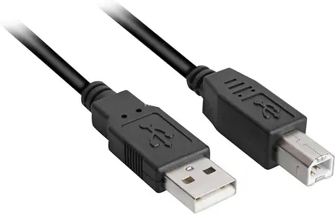 Sharkoon černá / Kabel / USB 2.0 A-B / 5 m