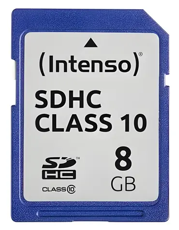 Intenso 8GB / Paměťová karta SDHC / Class 10 / čtení 20 MB/s / zápis 12 MB/s