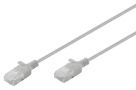 Digitus Cat6 U/UTP Slim šedá / Patch kabel / 3 m / LSZH