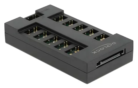 DeLock RGB Hub černá / Rozbočovač ARGB LED / 10 kanálů / 5V