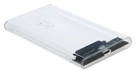 DeLock 42617 transparentní / Externí box pro HDD/SSD / 2,5