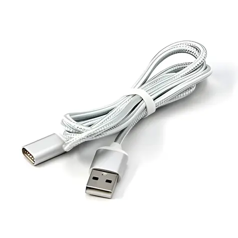 Neutralle USB-A magnetická koncovka stříbrná / Kabel / USB 2.0 / 1 m