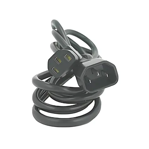 Logo černá / Napájecí kabel / prodlužovací / C13 - C14 / 2 m / VDE