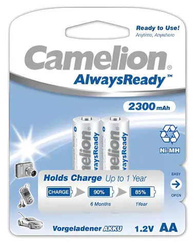 Camelion AlwaysReady / Nabíjecí baterie / AA (R06) / Ni-MH / 2300 mAh / 2 ks