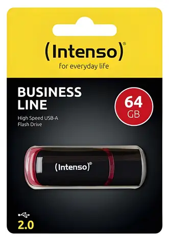 Intenso Business Line 64GB černá / Flash disk / USB 2.0 / čtení: 28MBs / zápis: 6,5MBs