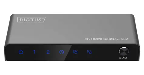 Digitus DS-55336 černá / HDMI splitter / 1x2 / 4K/60Hz / downscaler / HDR / HDCP 2.2