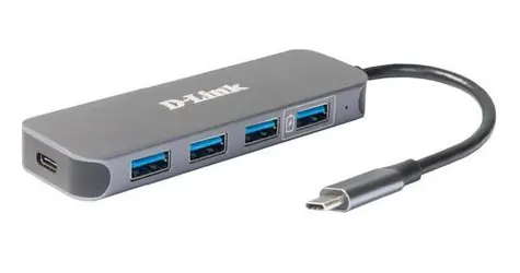 D-Link DUB-2340 / USB hub / 4x USB-A 3.2 Gen1 / USB-C PD nabíjení / 5 portů