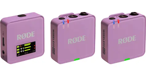 Rode Wireless GO III lila / Bezdrátový mikrofonní systém / 2,4 GHz / dosah 260 m / 32bit float záznam
