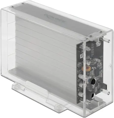DeLock 42624 průhledná / Externí box pro 2x 3.5