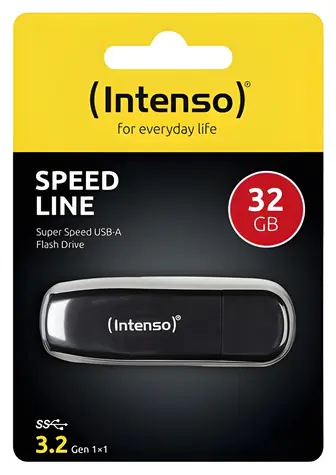 Intenso Speed Line 32GB černá / Flash disk / USB-A 3.2 Gen 1 / čtení: 70 MB/s