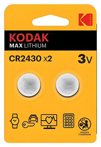 Kodak MAX CR2430 / Lithiová knoflíková baterie / 3 V / 280 mAh / 2 ks