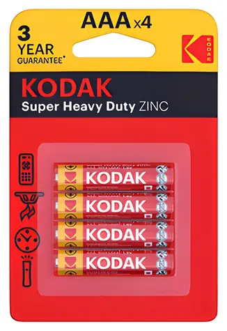 Kodak Super Heavy Duty AAA / Baterie / zinkochloridové / 4 ks / 1,5 V