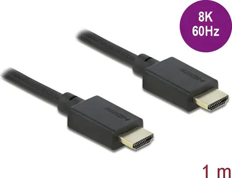Delock 85387 / HDMI kabel / 48 Gbps / 8K 60Hz / 1 m / nylonový oplet
