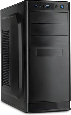Inter-Tech IT-5905 černá / Počítačová skříň / Midi-Tower / ATX / 2x USB 3.2 Gen1 / 34 l