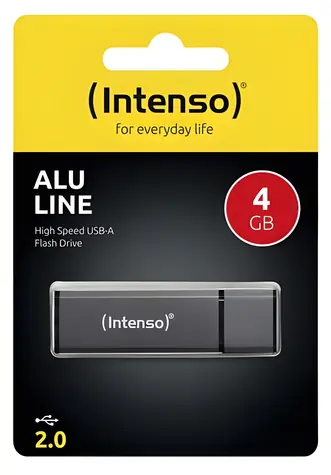 Intenso Alu Line černá / Flash disk / 4 GB / USB 2.0