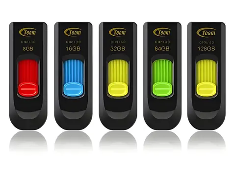 Team Group C145 32GB černá - žlutá / Flash disk / USB-A 3.2 Gen 1 / čtení 75 MB/s