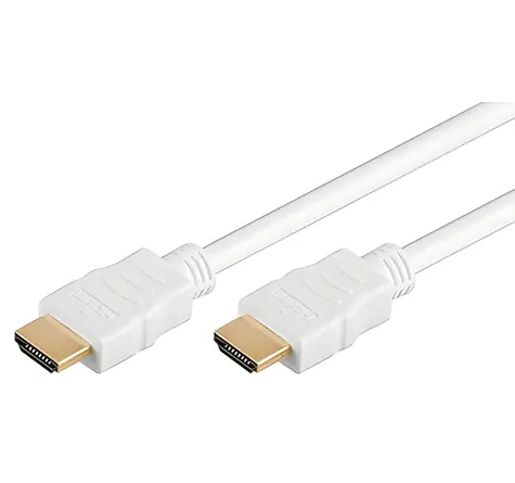 Neutralle HDMI 2.0 bílá / HDMI kabel / samec - samec / pozlacené konektory / Ethernet / 0,5 m