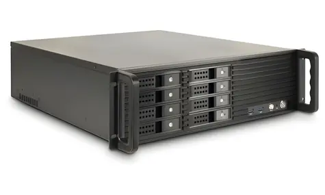 Inter-Tech IPC 3U-3508 černá / Serverová skříň / 3U / ATX / 8x 2,5