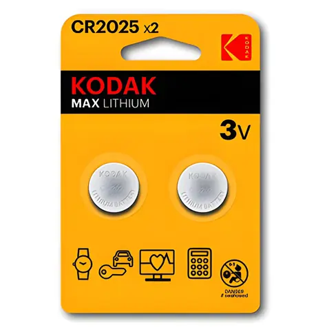Kodak MAX CR2025 / Knoflíková baterie / Lithiová / 3V / 2 ks