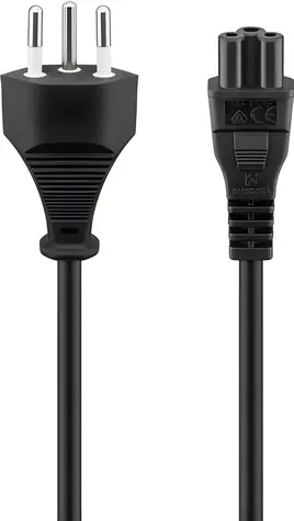 Goobay 93960 černá / Napájecí kabel / Švýcarská zástrčka typ J - C5 / 1,8 m