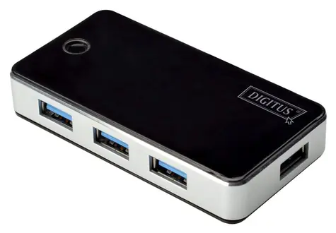 Digitus DA-70231 černá / USB hub / 4 porty / USB 3.0 / s napájením