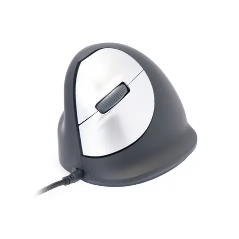 R-Go HE Break Mouse Left L černá/stříbrná / Ergonomická myš / 2400 DPI / 5 tlačítek / 1,69 m / USB