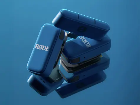 RODE Wireless Micro (USB-C) modrá / Bezdrátový mikrofonový systém / 2x mikrofon + 1x přijímač USB-C