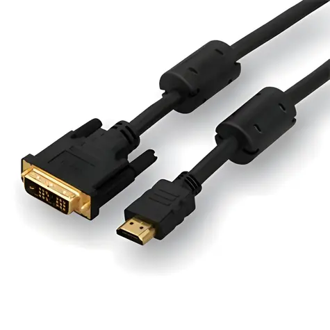 Logo DVI (18+1) - HDMI 3m černý / Kabel / pozlacené konektory / Full HD / 1,65 Gb/s