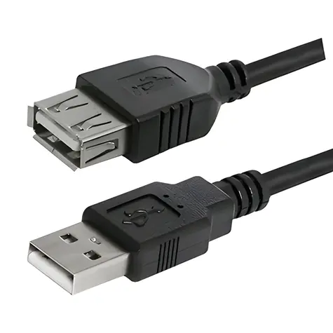 Logo černá / Prodlužovací kabel / USB 2.0 A-A / 1,8 m