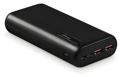 MediaRange MR756 černá / Powerbanka / 20 000 mAh / Power Delivery / USB-C / LED displej