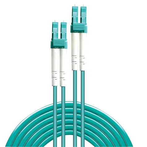 Lindy tyrkysová / Optický duplexní kabel / LC/LC / OM3 / 150 m / 50/125 µm