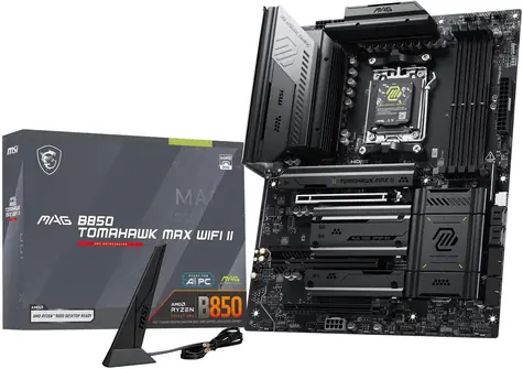 MSI MAG B850 TOMAHAWK MAX WIFI II černá / Základní deska / AMD B850 / DDR5 / 5GLAN / Wi-Fi 7 / sc.AM5 / ATX