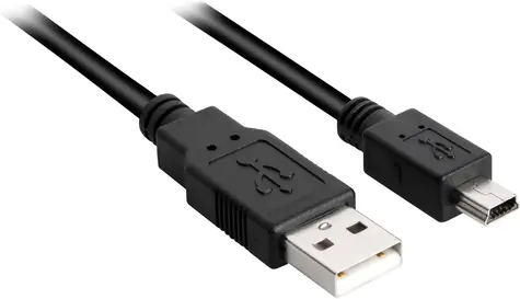 Sharkoon USB-A - mini USB-B černá / Propojovací kabel / USB 2.0 / 0,5 m