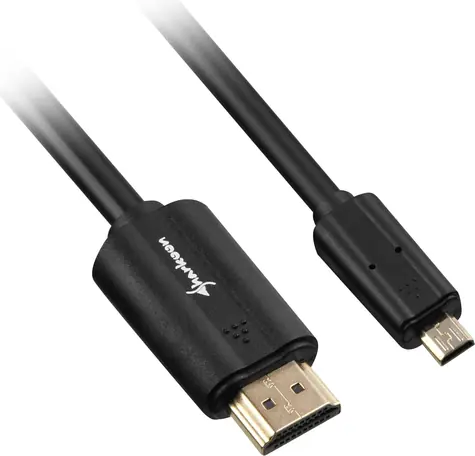 Sharkoon černá / Kabel HDMI / HDMI – Micro HDMI / 4K / High Speed s Ethernetem / 1,5 m