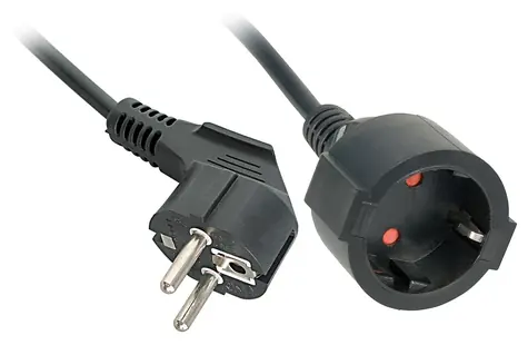 Lindy černá / Prodlužovací kabel / Schuko / 2 zásuvky / 5 m