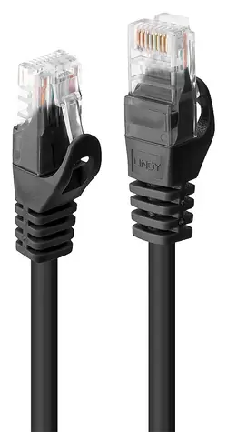 Lindy Cat6 U/UTP 7,5 m černá / Síťový kabel / RJ-45