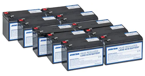 AVACOM AVA-RBP10-12090-KIT / Baterie pro UPS / CyberPower & IBM & Lenovo & PowerWalker / 10 ks / VRLA