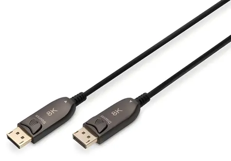 Digitus AK-340107-150-S černá / Kabel DisplayPort / AOC / 8K/60Hz / 32,4 Gbps / 15 m