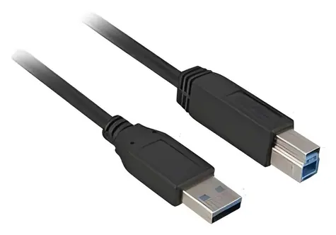 Sharkoon USB-A (M) - USB-B (M) 5 m černá / Kabel USB / USB 3.2 Gen 1 / 5 Gbps