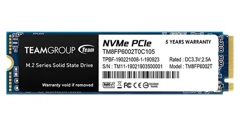 TeamGroup MP33 2TB / SSD / M.2 2280 / PCIe 3.0 x4 / R: 1800 MB/s / W: 1500 MB/s / TBW 1000TB