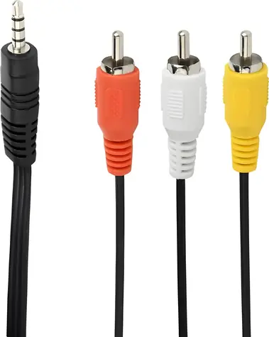 Gembird Jack 3.5mm 4-pin - 3x RCA černý / AV kabel / 2 m