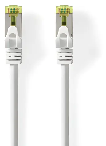 Nedis CAT7 S/FTP bílá / Síťový kabel / RJ45 - RJ45 / 0,5 m / LSZH / Snagless
