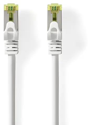 Nedis CAT7 bílá / Síťový kabel / S/FTP / RJ45 - RJ45 / 10 m / LSZH