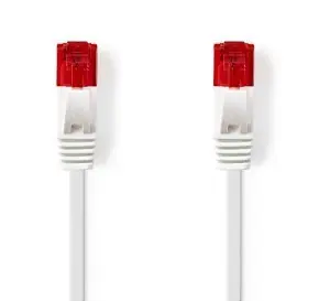 Nedis bílý / Plochý patch kabel / Cat6 U/UTP / 0,5 m / PVC / Snagless