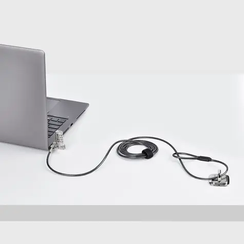 StarTech Univerzální kabelový zámek pro notebook černá/stříbrná / Zámek pro notebook / 2 m / ocel